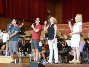 Howard McGillan, Jason Danieley, Rebecca Luker and Marin Mazzie Photo