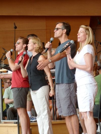 Howard McGillan, Jason Danieley, Rebecca Luker and Marin Mazzie Photo
