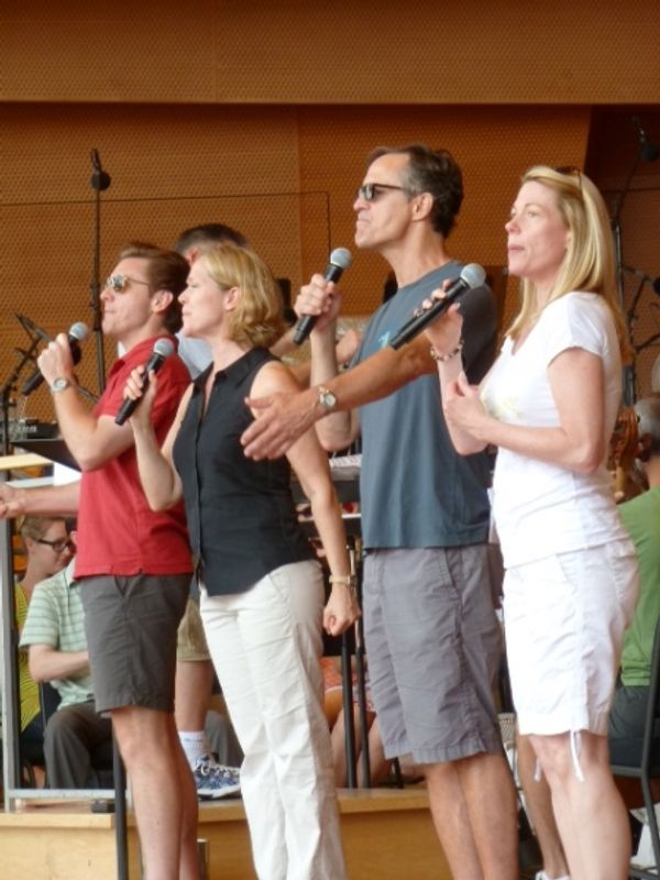 Howard McGillan, Jason Danieley, Rebecca Luker and Marin Mazzie Photo