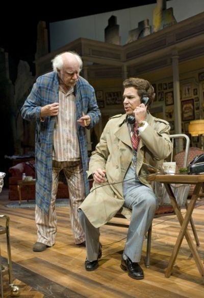 Peter Michael Goetz as Willie Clark and Robert O. Berdahl as Ben Silverman Photo