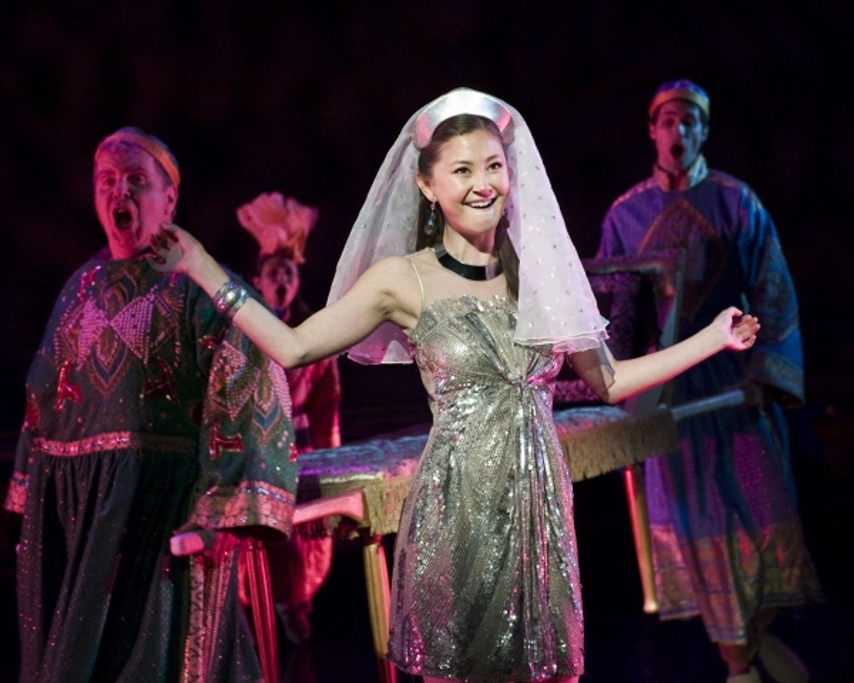 Kimiko Glenn with Steve Gunderson and Matthew Patrick Davis at 