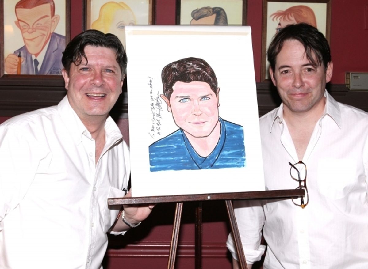 Michael McGrath & Matthew Broderick. Photo Credit: Walter McBride/Retna Ltd. at 