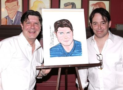 Michael McGrath & Matthew Broderick. Photo Credit: Walter McBride/Retna Ltd. Photo
