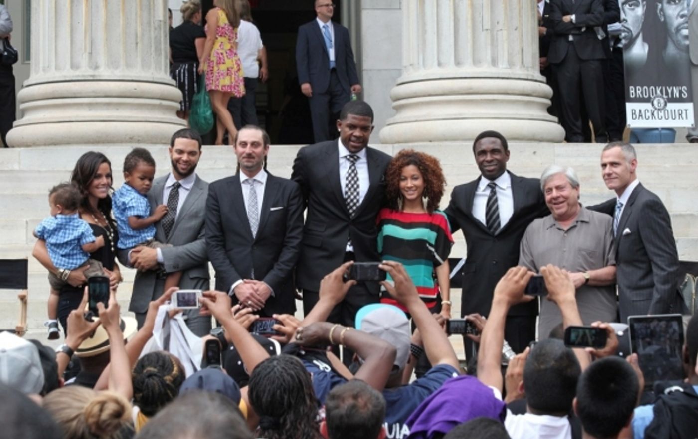Photo Flash: BP Markowitz Welcomes Joe Johnson and Deron Williams at Brooklyn Nets Pep Rally Photo Flash: BP Markowitz Welcomes Joe Johnson and Deron Williams at Brooklyn Nets Pep Rally Image