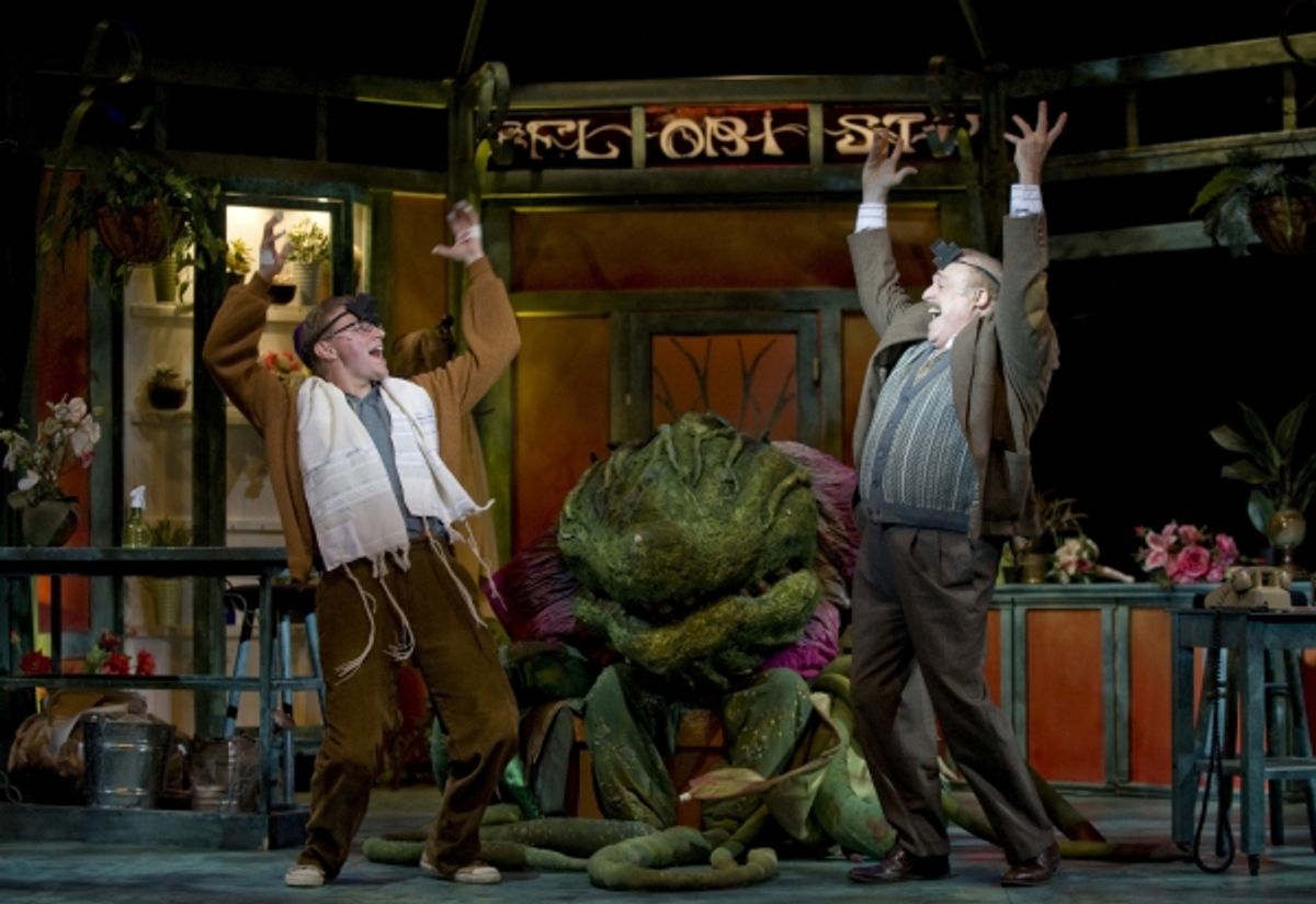 Jonathan Lee Cunningham & Peter Kevoian with Audrey II at 