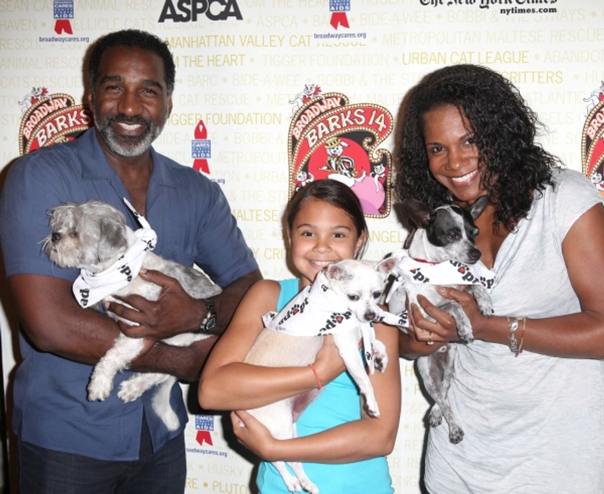 Norm Lewis, Audra McDonald & daughter Zoe Madeleine Donovan at 