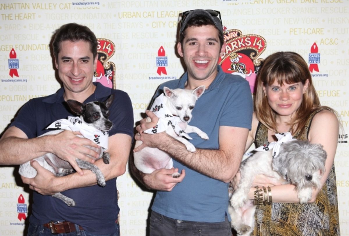 Matt Saldivar, Adam Chanler-Berat and Celia Keenan-Bolger  (Peter and the Starcatcher)  at 