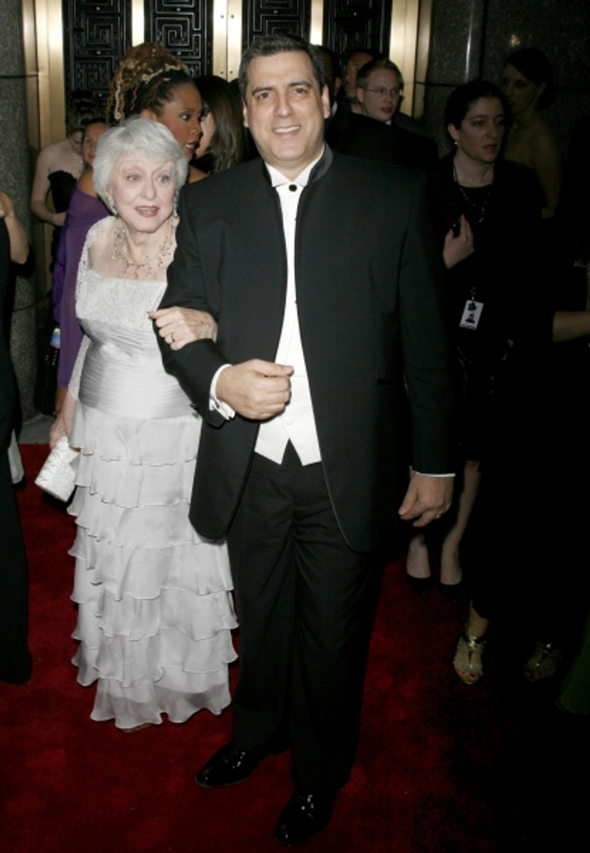 Celeste Holm & Frank Basile arriving to the 61st Annual Tony Awards held at Radio City Music Hall New York City on June 10, 2007.  at 