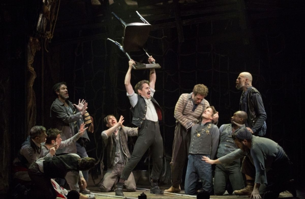 Matthew Saldivar and cast of PETER AND THE STARCATCHER at 