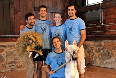 Patrick Siler, Mitchell Conway, Tara Bradway, Aaron White and Rachel Ritacco (center) Photo