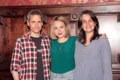 Bruce Norris, Sarah Goldberg, Pam MacKinnon Photo