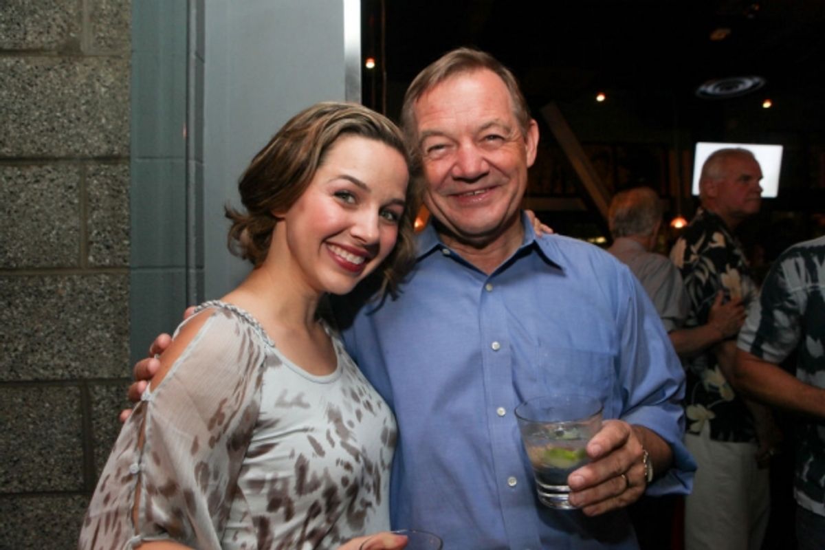 Jessica GrovÃ© and her father
 at 