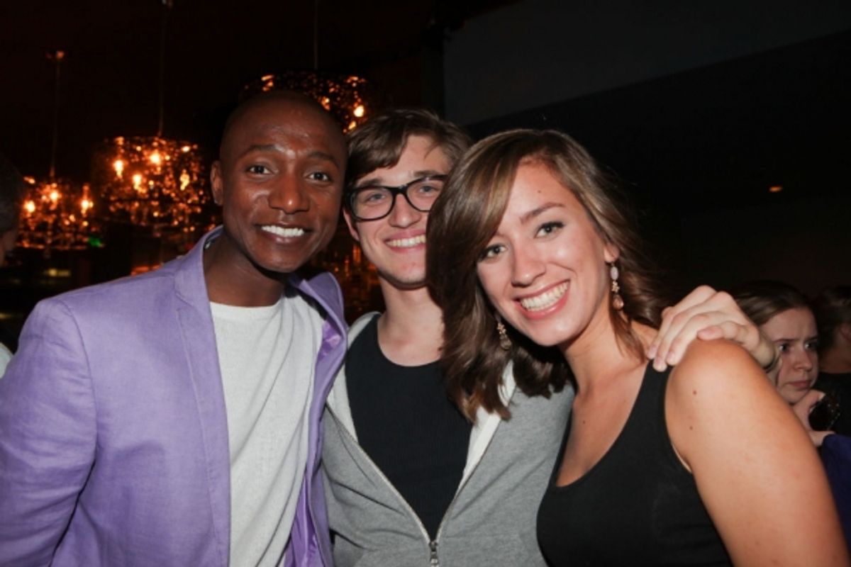 Kevin Smith Kirkwood and Music Circus interns Matthew Gibson and Anna LeFlore  at 