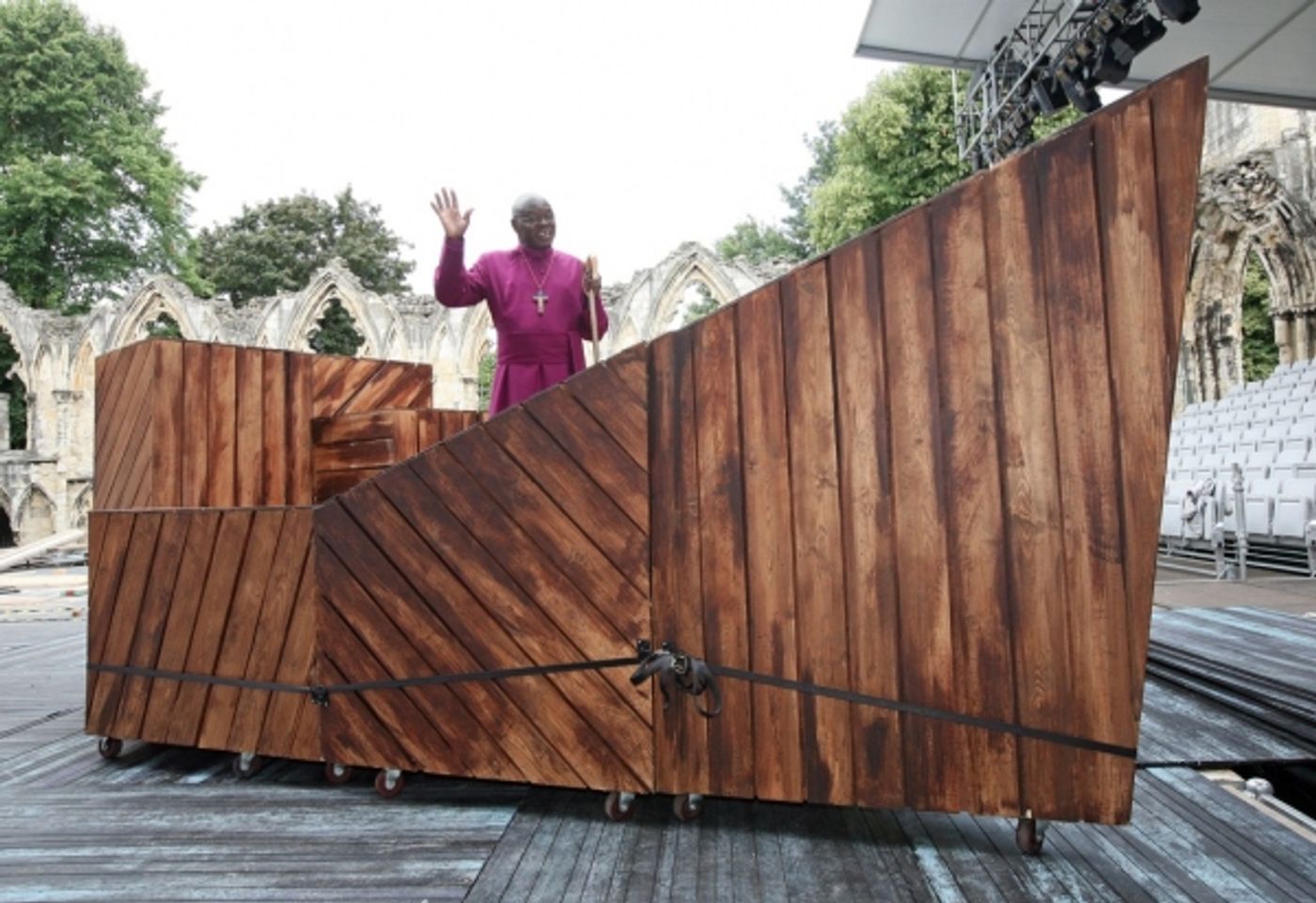Photo Flash: Archbishop of York Boards Noah's Ark at YORK MYSTERY PLAYS Photo Flash: Archbishop of York Boards Noah's Ark at YORK MYSTERY PLAYS Image