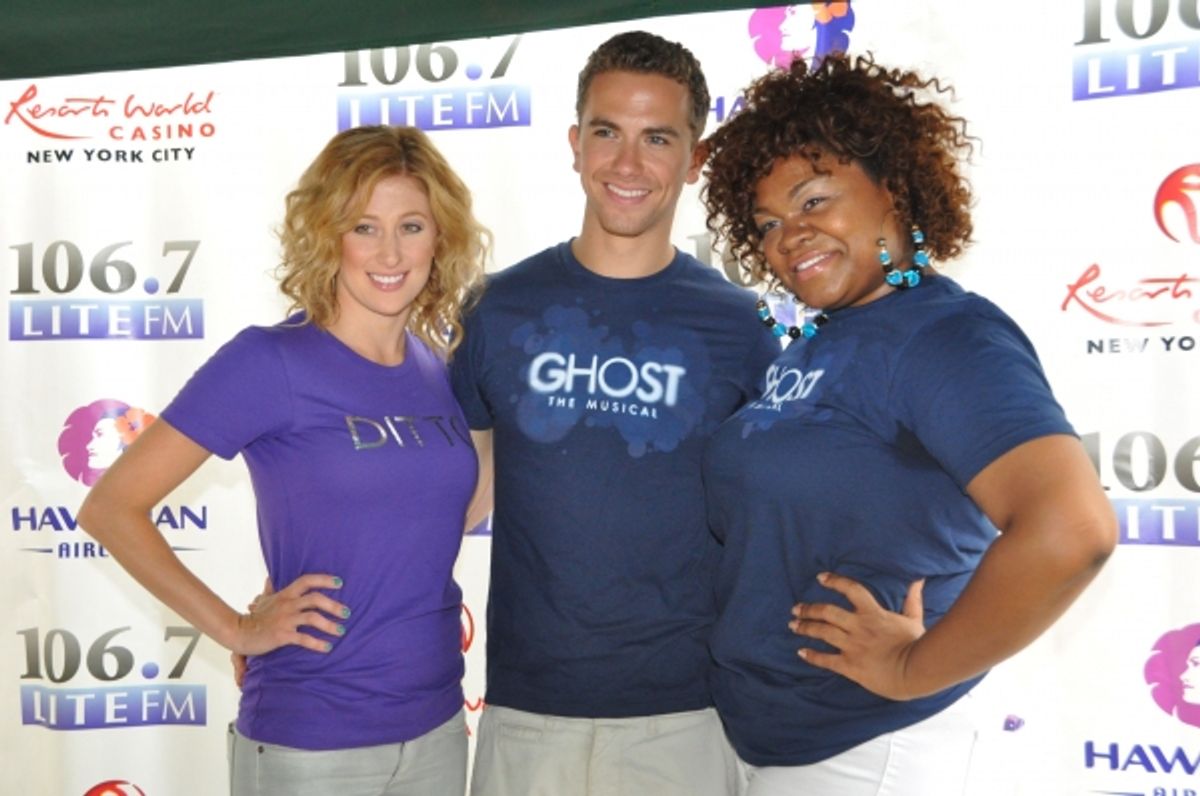 Caissie Levy, Richard Fleeshman and Da'Vine Joy Randolph at 