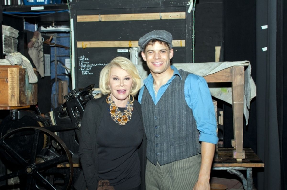 Joan Rivers, Jeremy Jordan at 