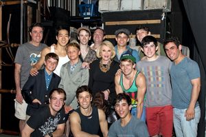Joan Rivers and cast of NEWSIES Photo