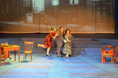 Juliana Chapman (Lily), Jody Laufer (Rooster), Joanne Moldt ( Miss Hannigan) Photo
