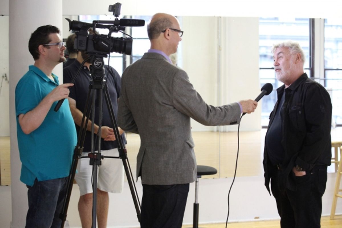 Jonathan Frank with Richard Ridge interviewing Director Christopher Martin at 