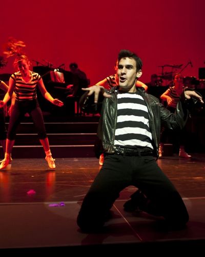 Adam Biner and the Smokey Joe's Cafe cast heat up the stage with "Jailhouse Rock"
 Photo