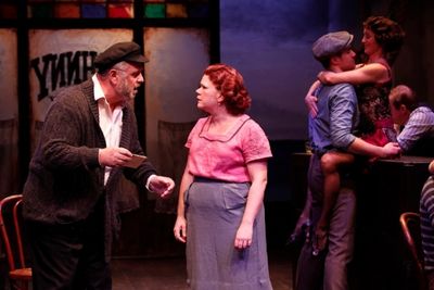 Cliff Bemis (Chris Christopherson) and Danielle Ferland (Marthy) and ensemble Photo