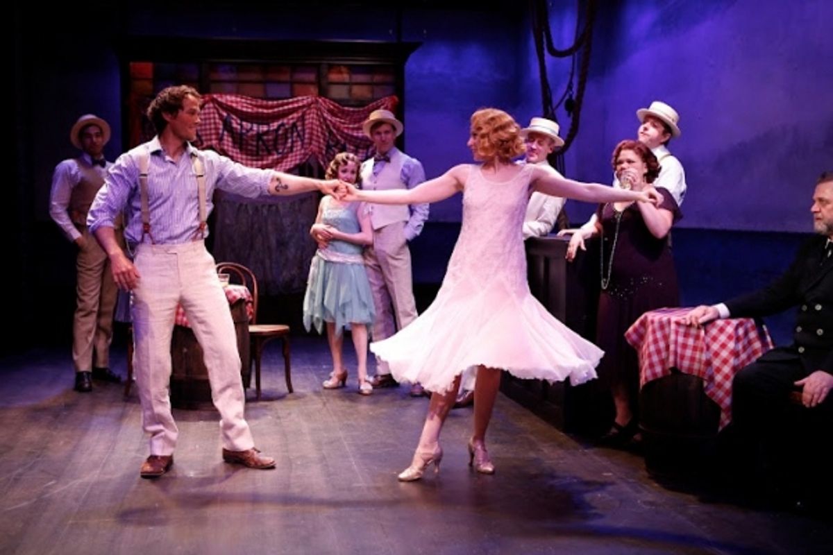 Patrick Cummings (Matt, pictured left, foreground) and Margaret Loesser Robinson (Anna, right foreground) and ensemble at 